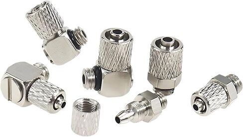 Mini Pneumatic Pipe Connector PC PL Screw Through Quick Fitting Fast Twist Joint,Male Thread M3 M4 M5 M6 - Tube OD 3mm 4mm 6mm(PL6-M4) in Saudi Arabia