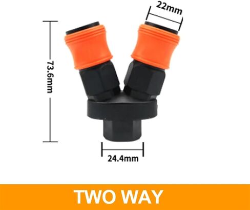 1Pcs Plastic Steel Quick Connector Two Way Three Way Fittings for Air Compressor Pump 1/4 Thread Round Coupler(3way inner thread) in Saudi Arabia
