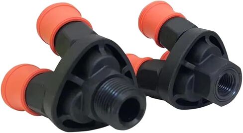 1Pcs Plastic Steel Quick Connector Two Way Three Way Fittings for Air Compressor Pump 1/4 Thread Round Coupler(3way inner thread) in Saudi Arabia