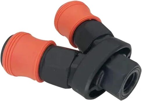 1Pcs Plastic Steel Quick Connector Two Way Three Way Fittings for Air Compressor Pump 1/4 Thread Round Coupler(3way inner thread) in Saudi Arabia