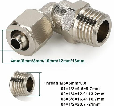 Copper Belt Threaded Nut Air Compressor Hose Quick Connector Socket Connector TKN PC-PL 1PCS(10-01,TKN-PC) in Saudi Arabia