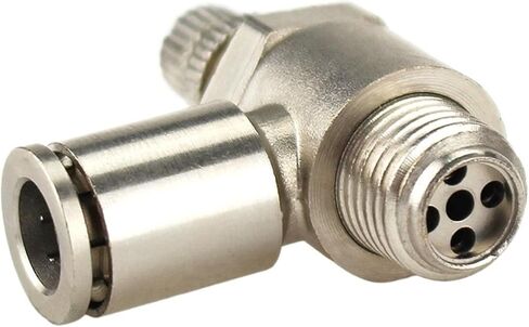 1pcs SL brass nickel-plated pneumatic quick coupling male thread air speed control valve acceleration valve 1/8" 1/4" 3/8" 1/2" M5(Brass SL4-02) in Saudi Arabia