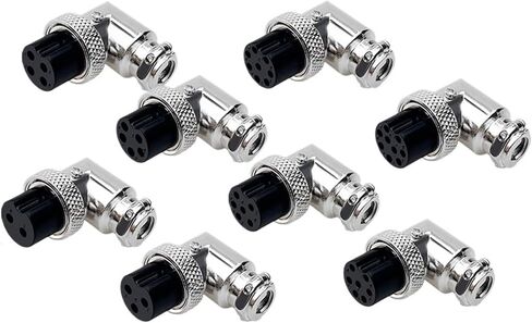 Socket Elbow GX16-2PIN 3PIN 4PIN 5PIN 6PIN 7PIN 8PIN 9PIN موصل الزاوية اليمنى 90 DEGREE (GX16-8PIN) in Saudi Arabia