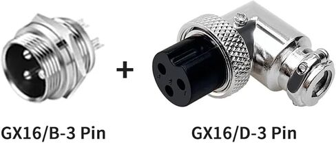 Socket Elbow GX16-2PIN 3PIN 4PIN 5PIN 6PIN 7PIN 8PIN 9PIN موصل الزاوية اليمنى 90 DEGREE (GX16-8PIN) in Saudi Arabia
