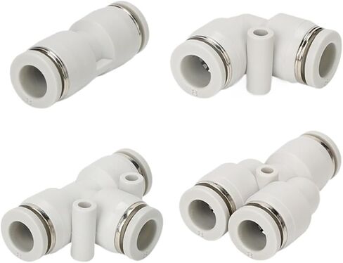 White Mounting Tube Quick Straight Pneumatic Air Duct Coupling Pu 04 06 08 10 12 14 16PU Pneumatic Components(PY,10) in Saudi Arabia