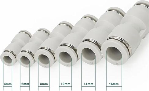 White Mounting Tube Quick Straight Pneumatic Air Duct Coupling Pu 04 06 08 10 12 14 16PU Pneumatic Components(PY,10) in Saudi Arabia