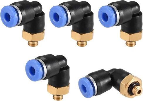 50pcs pl pneumatic Quick Fitting 4/6/8/10/12mm موصل الخرطوم القطر الخارجي 1/8 "1/4" 3/8 "1/2" BSPT كوع المكونات الإضافية (PL12-03) in Saudi Arabia