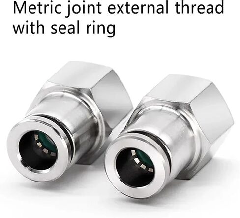 PCF Pneumatic Quick Coupling:304 Stainless Steel, BSPT Internal Thread, Compatible with 1/8",1/4",3/8",1/2" Air Hoses (4mm-12mm)(PCF4-02) in Saudi Arabia