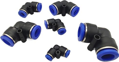 20pcs PNEUMATIC PV Series Blue Plastic Push To Connect Tube Fitting,90 Degree Elbow Push Lock Fitting PV-4 PV-6 PV-8(PV-16) in Saudi Arabia