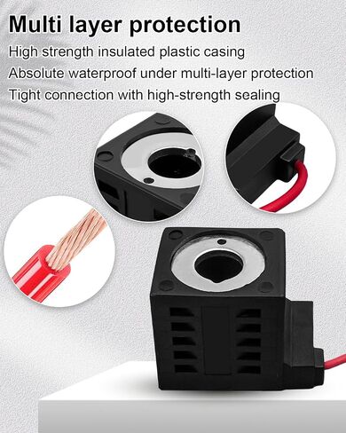 Solenoid Coil Replace 10226-14, 12V DC,16W Single Lead Wire Fit for Valve Stem Series 08 80 88 98, Hydraulic Power Unit Lift Dump in Saudi Arabia