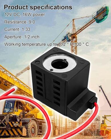 Solenoid Coil Replace 10226-14, 12V DC,16W Single Lead Wire Fit for Valve Stem Series 08 80 88 98, Hydraulic Power Unit Lift Dump in Saudi Arabia