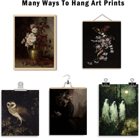 Aroutde 7Pcs Vintage Ghost Wall Art Spooky Halloween Canvas Wall Decor Farmhouse Landscape Printing for Halloween Living Room Bedroom Decoration （Unframed） in Saudi Arabia