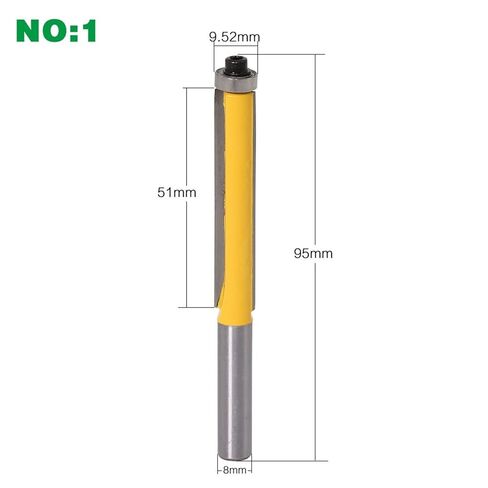 2 بوصة تتدفق بتنغ مع تحمل الخشب 8 ملم النمط النمط بت تنجستن كربيد 1pcs (الحجم: رقم 1) in Kuwait