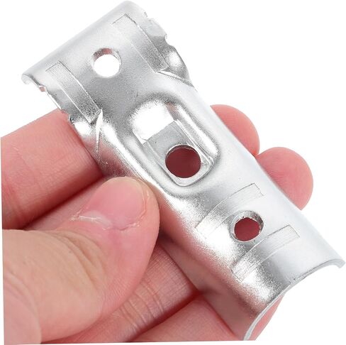 Pretyzoom 6pcs مشابك السكك الحديدية نهاية الخدمة الثقيلة لسلسلة رابط السياج الموصلات القطب الصلب الكربوني in Saudi Arabia