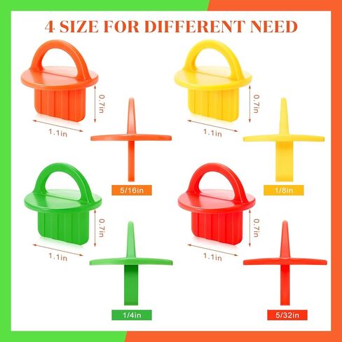 24 Packs 1/8'' 1/4'' 5/16'' 5/32'' Deck Spacer Tool Gap Jig Deck Board Spacer Rings Assorted Easy Pull Guide Tool for Pressure Treated Composite Decking Plank Lumber Hardwood PVC, 4 Colors in Saudi Arabia