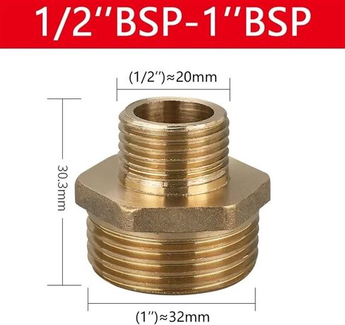 Brass Tube Fitting Male Thread 1/8" 1/4" 3/8" 1/2" 3/4" 1" BSPT Quick Adapter Coupler Connector For Water Oil Gas Air Fitting(1l8 to 3l8) in Saudi Arabia