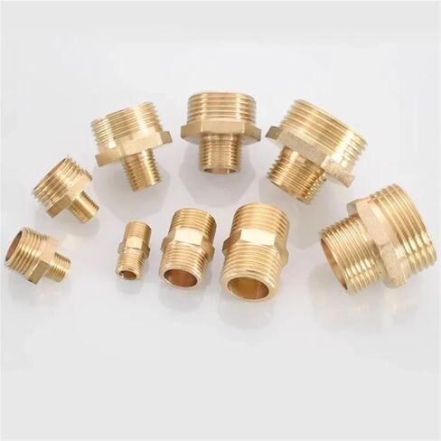 Brass Tube Fitting Male Thread 1/8" 1/4" 3/8" 1/2" 3/4" 1" BSPT Quick Adapter Coupler Connector For Water Oil Gas Air Fitting(1l8 to 3l8) in Saudi Arabia
