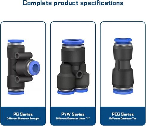 Pneumatic Air Hose Fittings High Pressure Fitting Pipe Connector PEG/PYW/PG Different Diameter PG6-4 PEG6-4(6-4,PEG) in Saudi Arabia