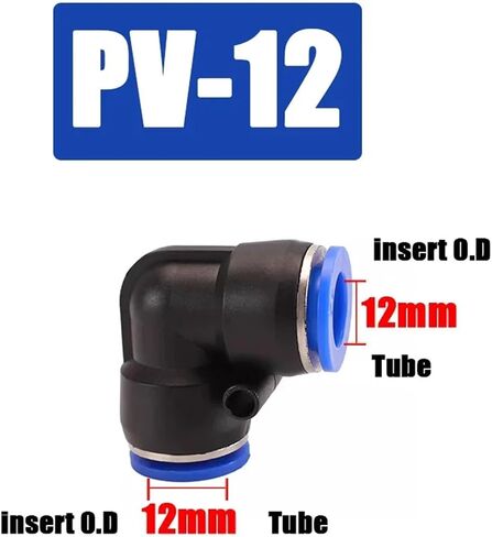 50pcs pv premium air pneumatic التجهيزات 4mm 6mm 8mm 10mm 10mm بلاستيكية توصيلات توصيلات سريعة التحرير وموصلات (PV-8) in Saudi Arabia