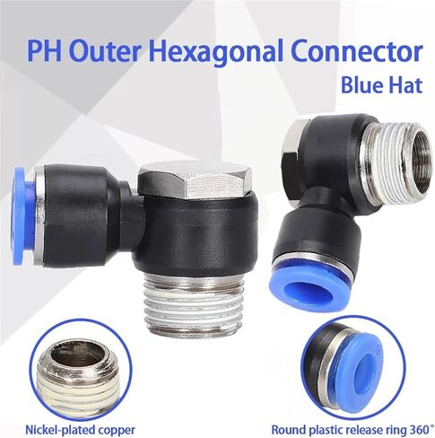 10/50pcs 1/8 "1/2 3/8 1/4 BSPT PH Quick Shot Acpler Acppler Pneumatic Fitting accessories لموصلات أنبوب خرطوم الهواء (PH10-01،50 PCS) in Saudi Arabia