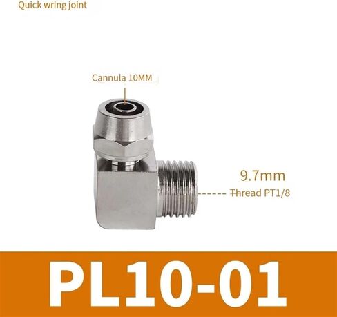 PL OD4 6 8 10 12mm النحاس التركيبة الهوائية الخيط الذكور 1/8 1/4 3/8 1/2 موصل المسمار السريع المسمار السريع تويست (KPL10-04،1PCS) in Saudi Arabia