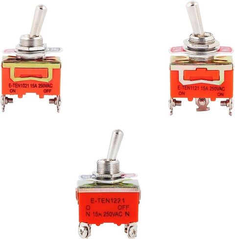 5/10pcs SPST 15A 250V 2 4 6 PIN Terminal on Off تبديل مفتاح Resist Reset Self Rocker Switch Switch KN-1322 (KN-1322،5pcs) in Saudi Arabia