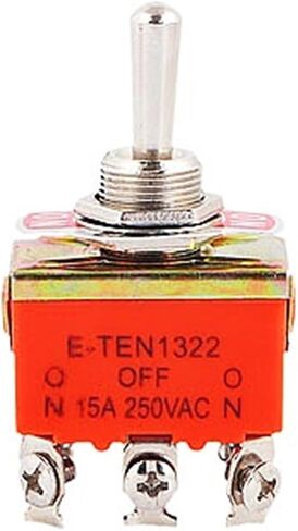 5/10pcs SPST 15A 250V 2 4 6 PIN Terminal on Off تبديل مفتاح Resist Reset Self Rocker Switch Switch KN-1322 (KN-1322،5pcs) in Saudi Arabia