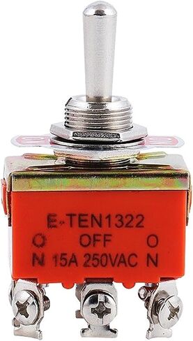 5/10pcs SPST 15A 250V 2 4 6 PIN Terminal on Off تبديل مفتاح Resist Reset Self Rocker Switch Switch KN-1322 (KN-1322،5pcs) in Saudi Arabia