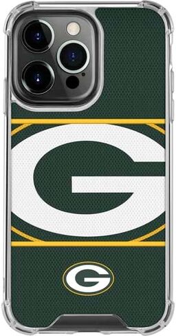 Skinit Clear Phone Case Compatible with iPhone 15 Pro Max - Officially Licensed NFL Green Bay Packers Zone Block Design in Saudi Arabia