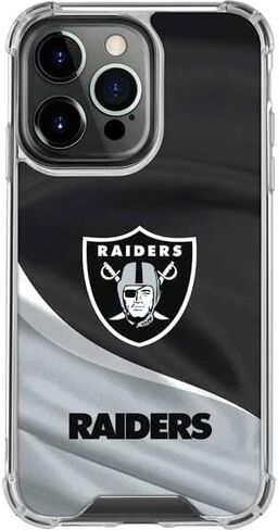 Skinit Clear Phone Case Compatible with iPhone 15 Pro - Officially Licensed NFL Las Vegas Raiders Design in Saudi Arabia
