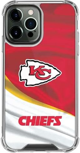 Skinit Clear Phone Case Compatible with iPhone 14 Pro Max - Officially Licensed NFL Kansas City Chiefs Design in Saudi Arabia