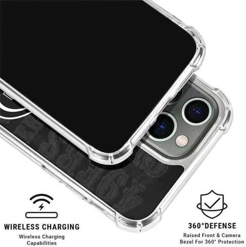 Skinit Clear Phone Case متوافق مع iPhone 15 Pro - تصميم NFL San Franciso 49ers بالأبيض والأسود in Saudi Arabia