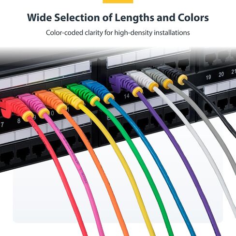 Startech.com 4ft Purple Slim Cat6 Ethernet Cable ، Snagless RJ45 ، LSZH ، 28awg Pure Bare Copper ، Cable/Slim Network Patch Cable in Kuwait