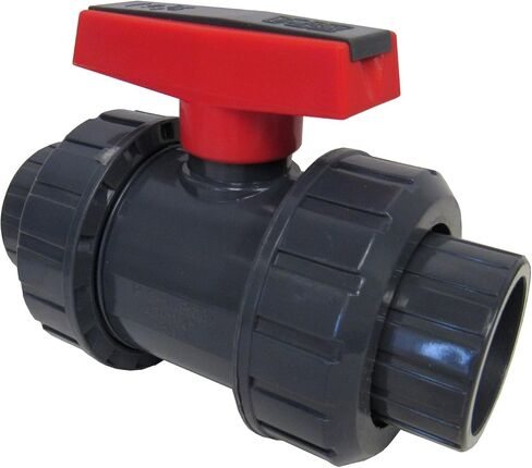 ERA Sch 80 PVC 4 Inch True Union Ball Valve, Socket Connection, 150 PSI, Full Port, EPDM O-Rings, Durable Dark Gray, Easy Grip Handle in Saudi Arabia