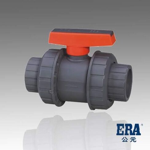 ERA Sch 80 PVC 4 Inch True Union Ball Valve, Socket Connection, 150 PSI, Full Port, EPDM O-Rings, Durable Dark Gray, Easy Grip Handle in Saudi Arabia