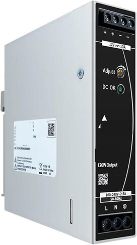 DRL-12V120W1EN DIN RAIL SANDING STANTING 12V10A120W مصدر الطاقة الأصلي in Saudi Arabia