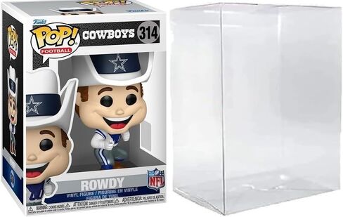 فونكو بوب! NFL Dallas Cowboys Rowdy Mascot Vinyl Figure #314 مع حالة العرض in Saudi Arabia