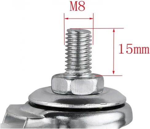 4 قطع/عجلات دفعات 1.25 بوصة بيضاء PP برغي عالمي العجلة M8 * 15 الأسنان نايلون عجلات متحركة مقاومة للارتداء in Kuwait