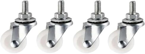 4 قطع/عجلات دفعات 1.25 بوصة بيضاء PP برغي عالمي العجلة M8 * 15 الأسنان نايلون عجلات متحركة مقاومة للارتداء in Kuwait