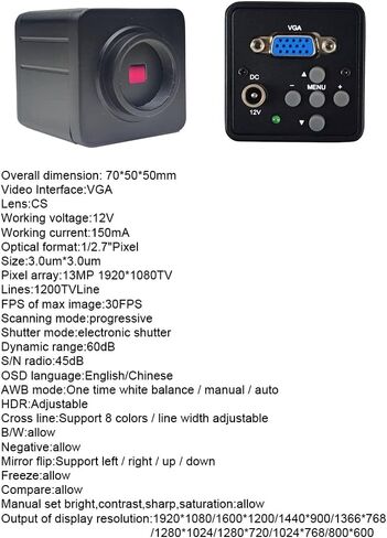 ذراع مجهر قابل للتعديل 130X Zoom C Mount Lens Camera Light ، 48 ميجا بايت 4K 1080p HDMI USB الكاميرا الرقمية المجهر الصناعي مجهر إصلاح الحامل Clamp (مجموعة 48 ميجابكسل) in Kuwait