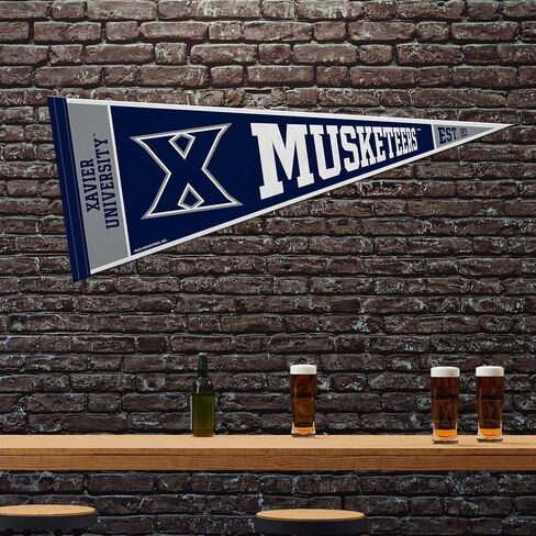 Rico Industries NCAA Xavier Musketeers Rally 12" x 30" Felt Wall Décor Pennant - Great for Home/Bed Room/Man Cave Décor in Saudi Arabia