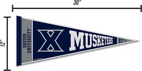 Rico Industries NCAA Xavier Musketeers Rally 12" x 30" Felt Wall Décor Pennant - Great for Home/Bed Room/Man Cave Décor in Saudi Arabia