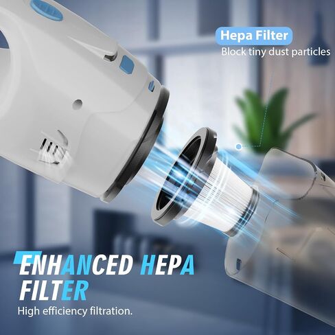 Handheld Vacuum Cordless, Hand Vacuum Cordless Rechargeable with LED Light/Multi Accessories,1.6lbs Car Portable Vacuum Cleaner for Pet Hair, Home, Car, Office in Saudi Arabia