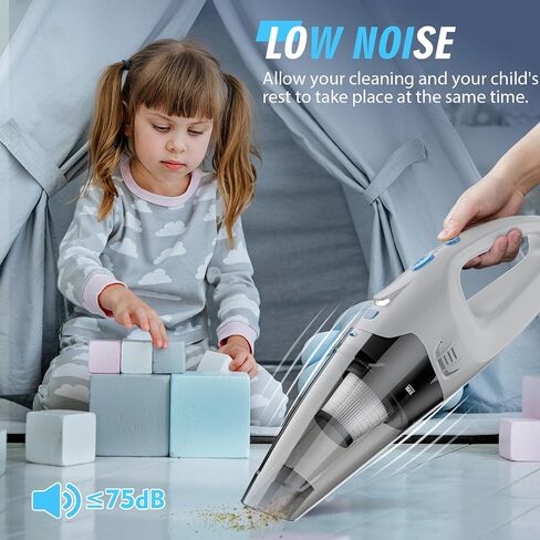Handheld Vacuum Cordless, Hand Vacuum Cordless Rechargeable with LED Light/Multi Accessories,1.6lbs Car Portable Vacuum Cleaner for Pet Hair, Home, Car, Office in Saudi Arabia
