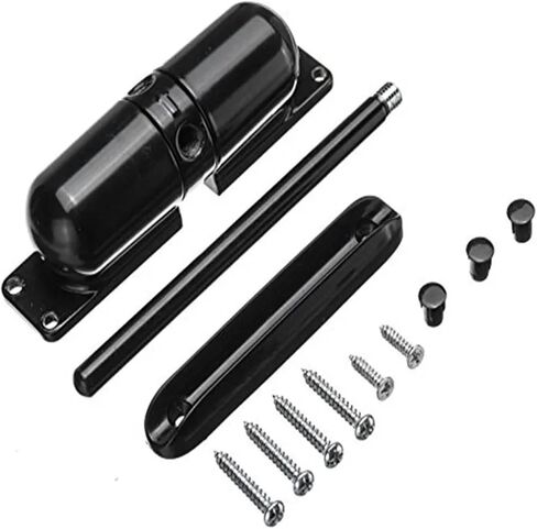 Black 20-70KG Zinc Alloy Adjustable Surface Mounted Automatic Spring Door Closer Door Hardware ZC013 1Pcs in Saudi Arabia