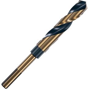 5/8 بوصة بتدريبات شانك مخفضة ، بتات فولاذية عالية السرعة ، HSS M2 Black & Gold مع بتات SHANK 1/2 " in Kuwait