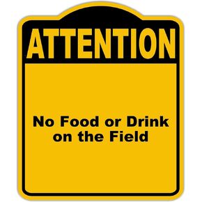 لا طعام أو مشروب في الحقل انتباه أصفر أسود مركب مركب 15 × 18 بوصة in Kuwait