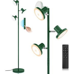 SIBRILLE [2023 ترقية] مصباح أرضي على شكل شجرة LED، مصباح قائم حديث قابل للتعتيم بقدرة 36 ​​وات مع جهاز تحكم عن بعد وتحكم باللمس، 4 درجات حرارة ألوان، 3 مصابيح أرضية LED قابلة للدوران لغرفة المعيشة وغرفة النوم والمكتب in Kuwait