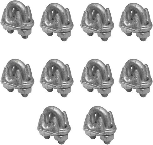 Prolinemax 10 PC 1/2 "Marine Golvanized Drop Forged Wire Clamp Clamp Clamp in Kuwait