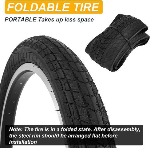 20x2.125/54-406 إطار دراجة الأطفال ، إطارات وأنبوب قابلة للطي بحجم 20 بوصة للأطفال والطريق والدراجات الجبلية/الدراجات الجبلية ، طراد الشاطئ - طريق/رود رود in Saudi Arabia